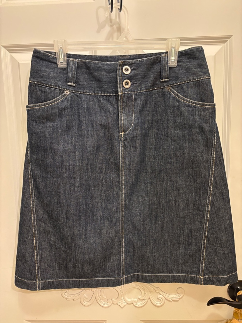 Eddie Bauer Dark Blue Denim Skirt Sz 8‎